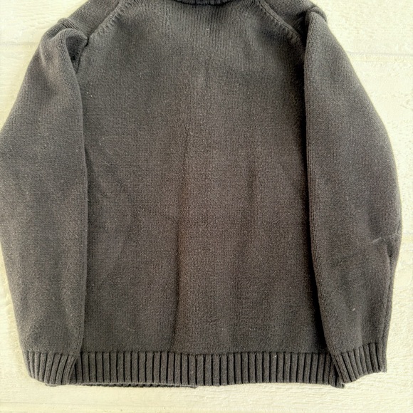 Janie & Jack Boys Polar Bear Fair Isle Shawl Collar Cardigan Sweater Black Sz 6 - Picture 9 of 9